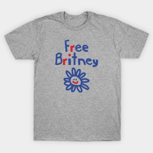 Free Britney and Daisy Smiley Face T-Shirt